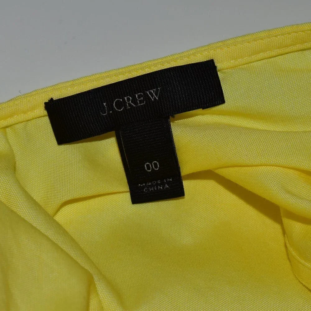 J. Crew Halter Neck Bow Tie Blouse Top Yellow Size 00